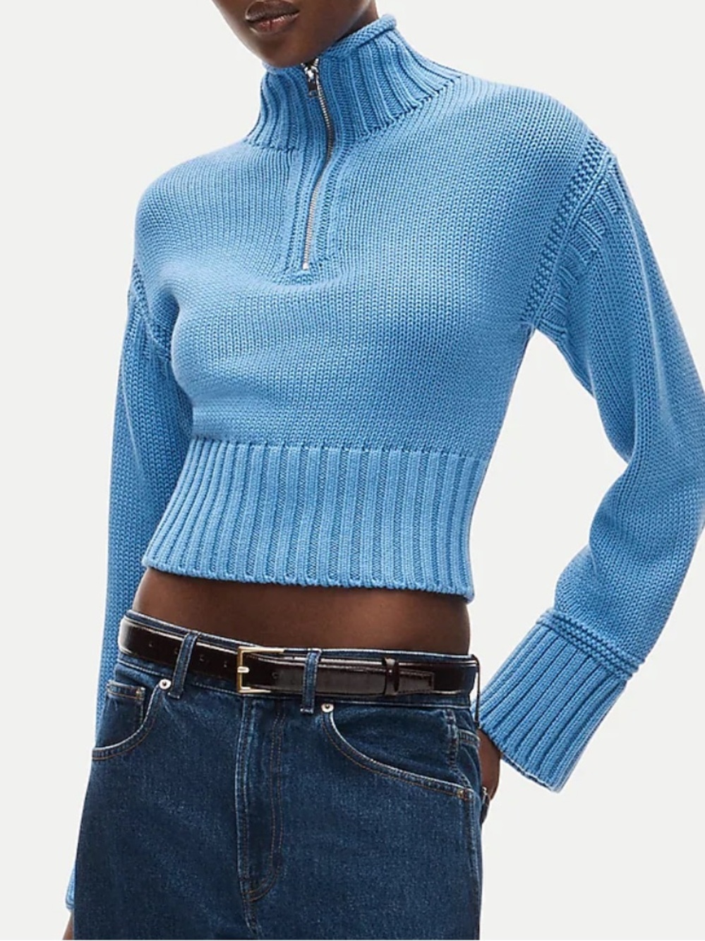 J Crew Tiny Rollneck Mazie Blue Size Medium NWT